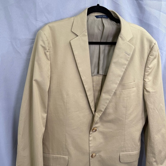Brooks Brothers 1818 Fitzgerald Khaki Cotton Sport Coat Blazer Size 42 - Picture 3 of 7